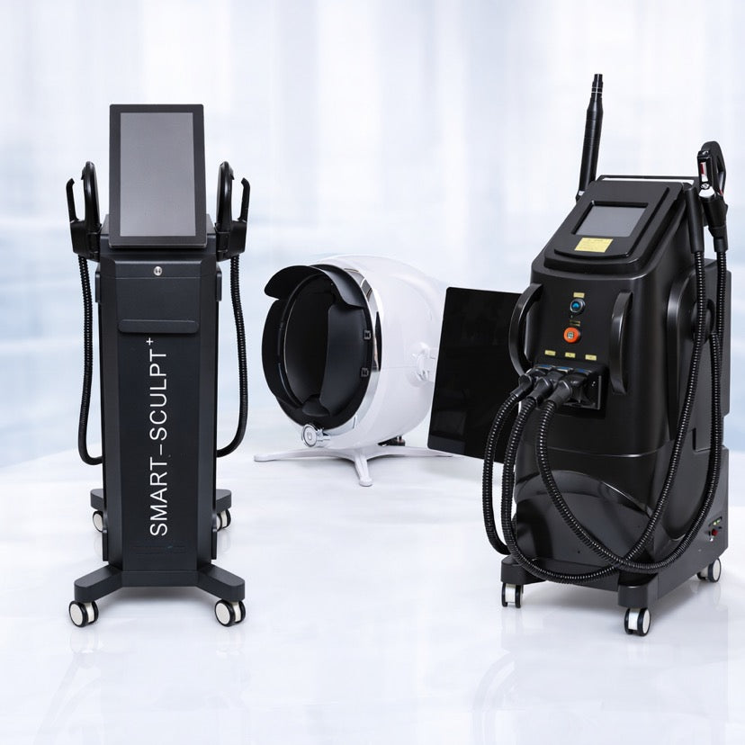 Professional aesthetic machines including SMART-SCULPT body contouring device