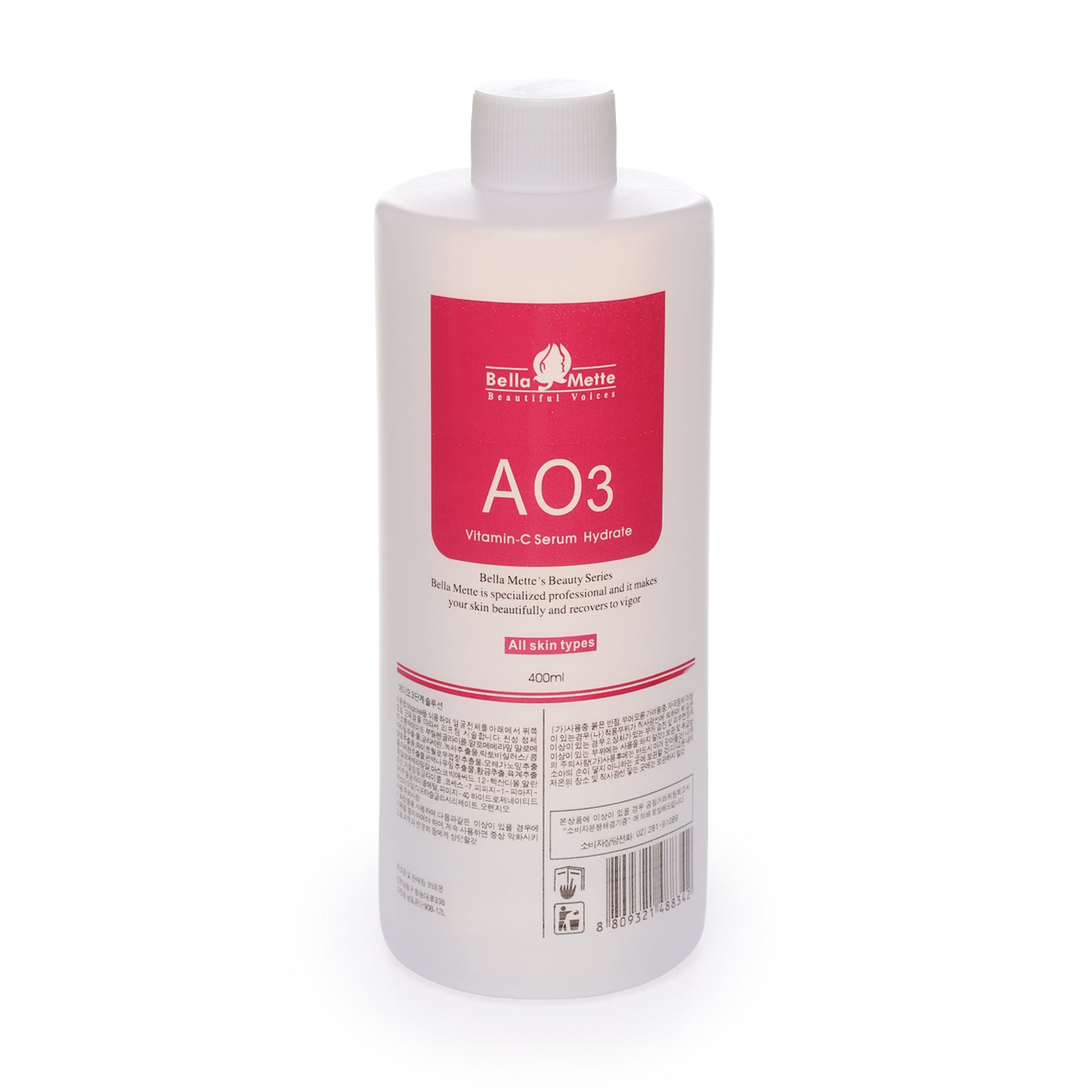Bella Mette AO3 serum bottle on a white background
