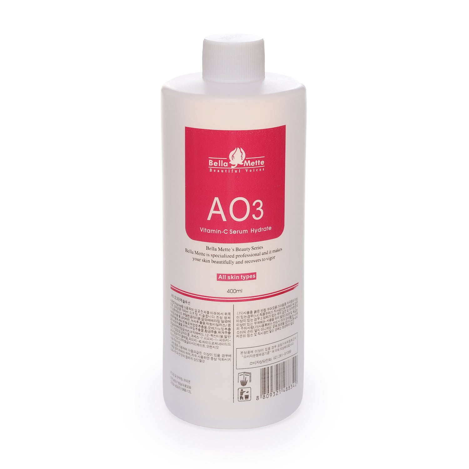 Bella Mette AO3 serum bottle on a white background