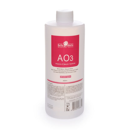 Bella Mette AO3 serum bottle on a white background
