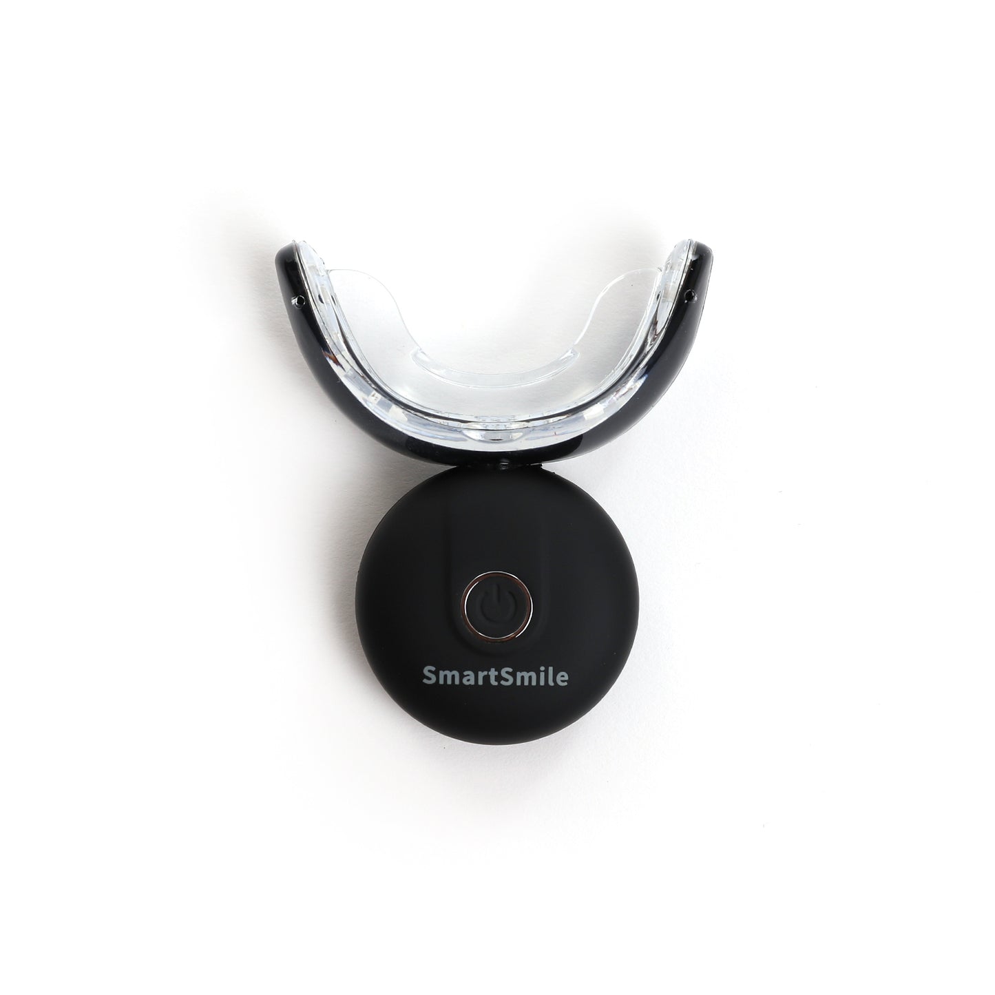LED-powered SmartSmile mouth tray for at-home teeth whitening treatments.