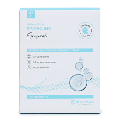 Box of Derma-Plain Sparkling Original skincare product on a white background