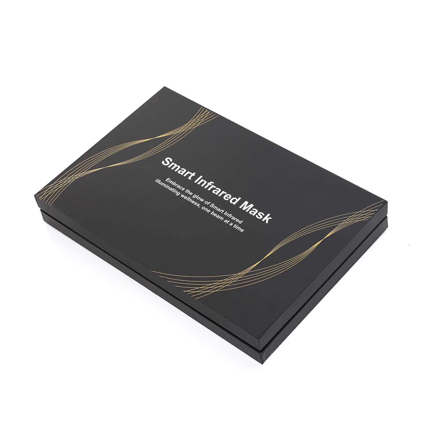 Premium Smart Infrared Mask boxed kit, includes LED mask, remote, and adjustable head straps.