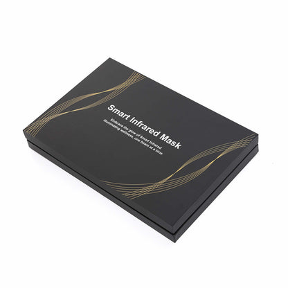 Premium Smart Infrared Mask boxed kit, includes LED mask, remote, and adjustable head straps.