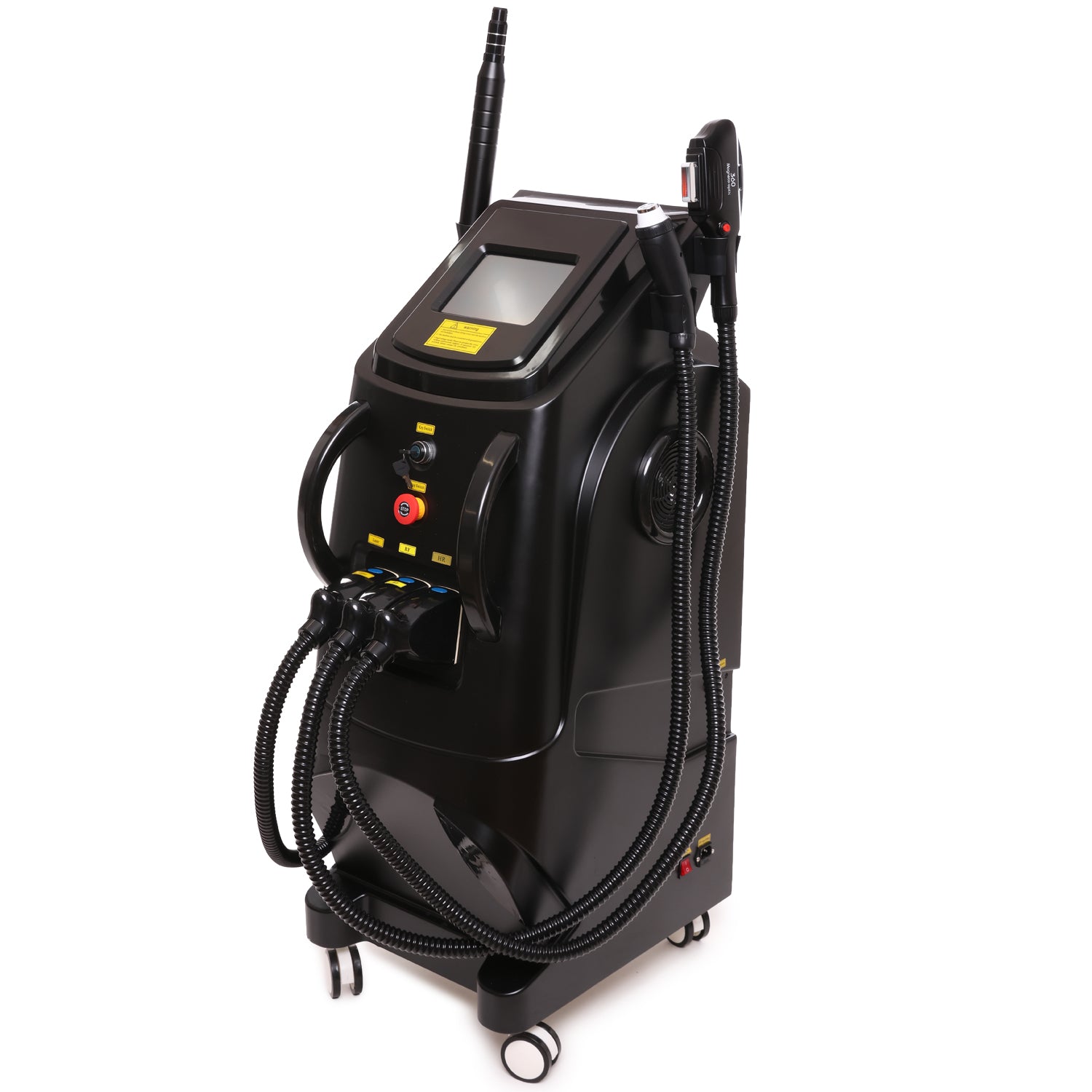 Black laser hair removal machine on a white background