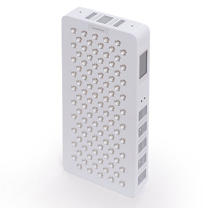 Front view of medium-sized LED therapy panel with 100 precision lenses.