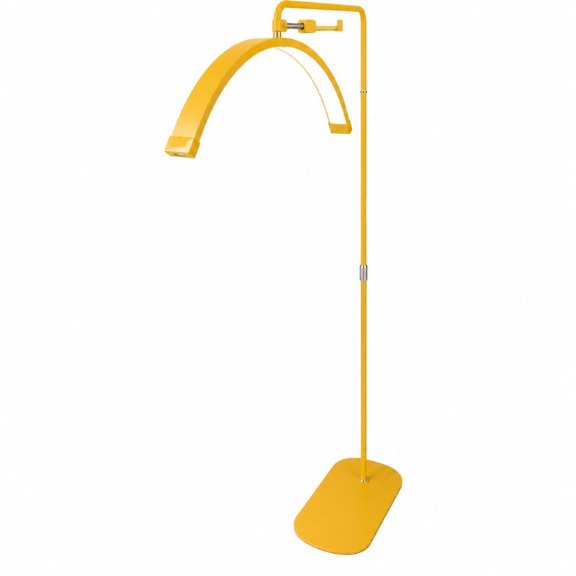 28-inch marigold gold moon lamp with warm LED lighting, elegant floor lamp for home décor