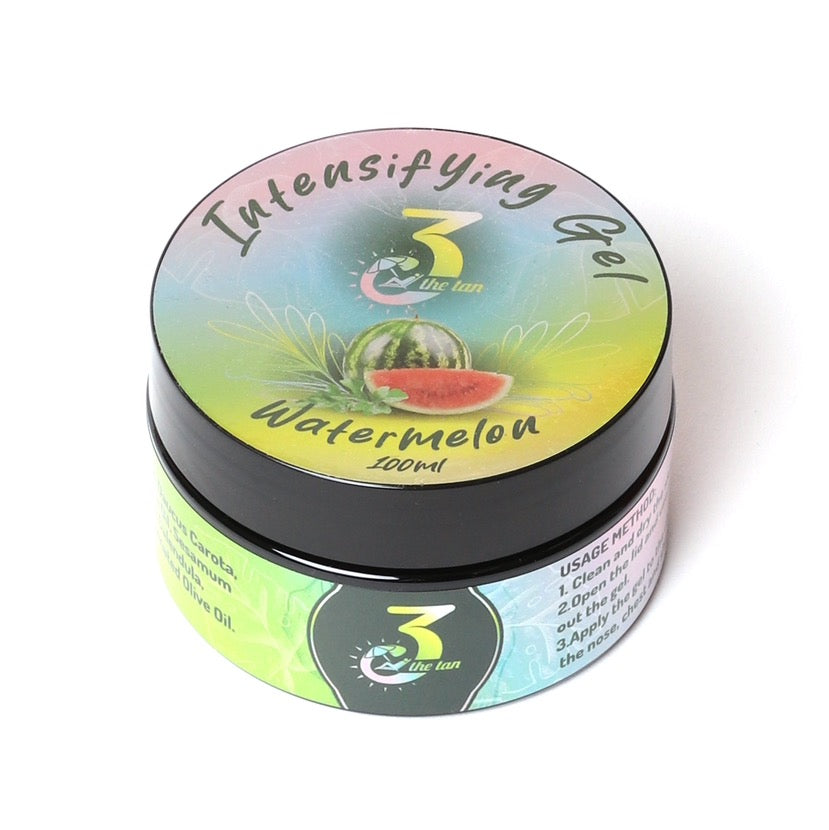 3TheTan Intensifying Gel Watermelon 100ml – hydrating fruit tanning gel for smooth, bronzed skin