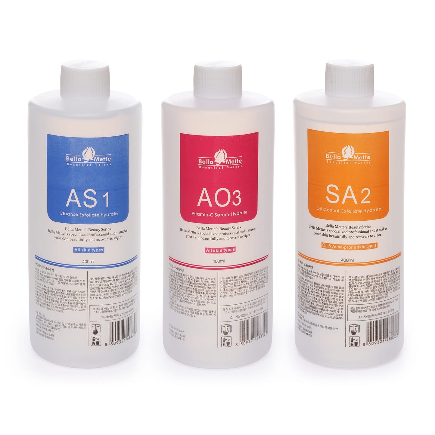 Bella Mette Aqua Peeling Solution 3x400ml – Professional